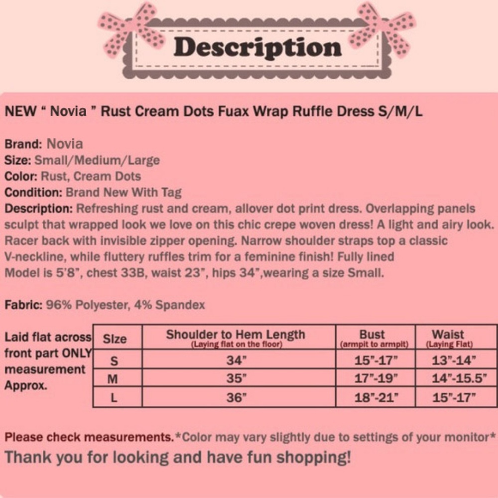 Rust Retro Ruffles Faux Wrap Racer Back Cute Dress - Picture 8 of 8